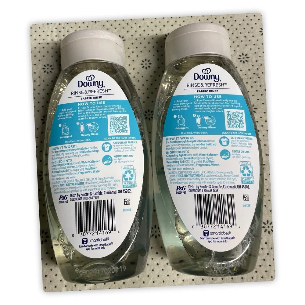Downy Rinse & Refresh Fabric Rinse 16 FL‎ OZ, Pack Of 2